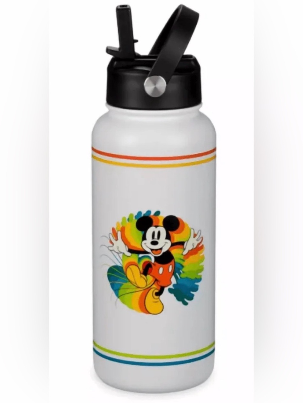 Disney Parks Mickey Mouse Shake Water Bottle Stainless Steel Large NWOT